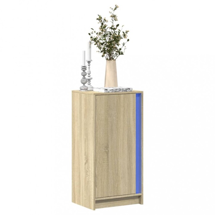 vidaXL Dulap cu LED, stejar sonoma, 42,5x34x85 cm, lemn prelucrat