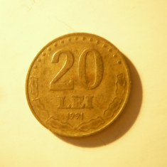 Moneda 20 lei 1991 bronz ,cal.F.Buna