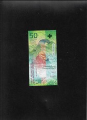 Elvetia 50 franci francs 2015 seria6510535 aunc