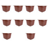 Set 10 capsule de cafea reincarcabila, lavabila 9g/40 ml, maro, compatibil Dolce Gusto - Circolo, Genio2, Mini, Mini Me, Melody