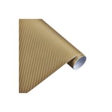 Rola folie carbon 3D culoare Aurie latime 1.27mx30m Automotive TrustedCars