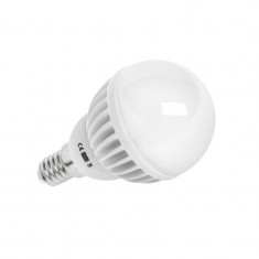 Bec cu 28 LED-uri SMD, tip 2835, alb cald, G50, E14, 5.5 W foto