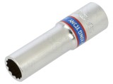 Cap tubulară 12 puncte 11mm 3/8 KING TONY 323011M, manșon 63mm lung