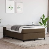 Cumpara ieftin Pat box spring cu saltea, maro &icirc;nchis, 120x200 cm, textil