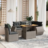 Gossi set mobilier gradina cu perne, 6 piese, gri, poliratan