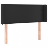 Cumpara ieftin Tablie de pat cu aripioare negru 83x16x78/88 cm piele ecologica
