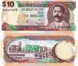 Bancnota Barbados 10 Dolari 2007 UNC, Necirculata - Numismatica America