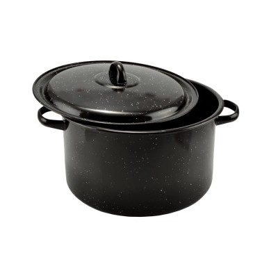 Semioala emailata cu capac, 30 cm, 10.5 litri Handy KitchenServ foto