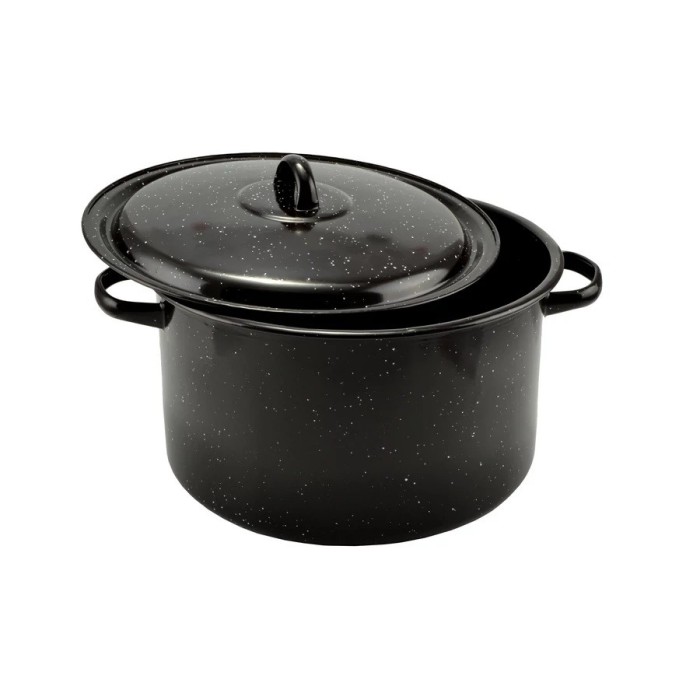 Semioala emailata cu capac, 30 cm, 10.5 litri Handy KitchenServ