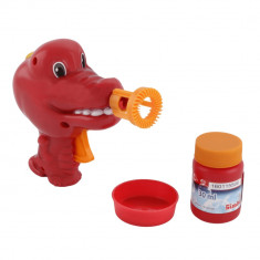 Pistol baloane de sapun Simba, forma dinozaur, plastic, 30 ml, Rosu foto