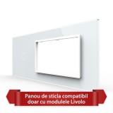 Cumpara ieftin Panou Intrerupator Simplu cu 2 Prize LIVOLO din Sticla, Standard Italian - 6/7M SmartElectro IntelligentHouse