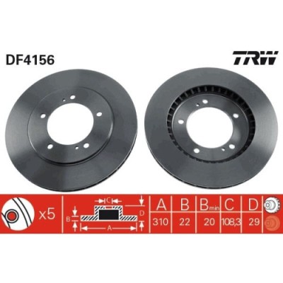 Set discuri frana fata TRW Suzuki Grand Vitara I (Ft Ht) 03.1998-08.2006 Grand Vitara I (Gt) 03.1998-09.2005 Grand Vitara II (Jt Te Td) 04.2005- Vita foto