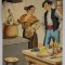 LA POULE AU POT , CARTE POSTALA ILUSTRATA , LITOGRAFIE SEMNATA JEAN PARIS , CU RETETA CULINARA PE VERSO , TEXT IN LB. FRANCEZA , 1946