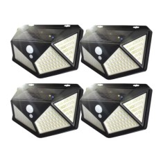 Set 4 X lampi solare de perete cu senzor de lumina si miscare 100 LED