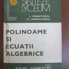 Polinoame si ecuatii algebrice L.Panaitopol, I.C.Draghicescu