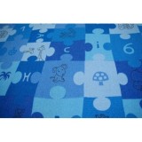 Mocheta Puzzle albastru, 400 cm