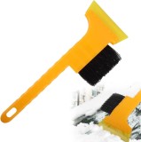 Racleta cu perie pentru zapada Hillylolly, plastic, galben/negru, 35 x 12 cm