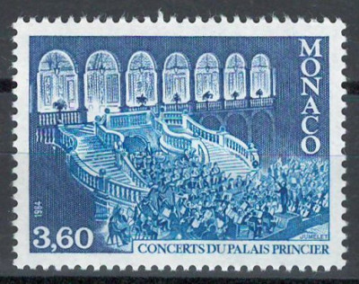 Monaco 1984 Mi 1633 MNH - 25 de ani de concerte &amp;icirc;n curtea Palatului Regal foto