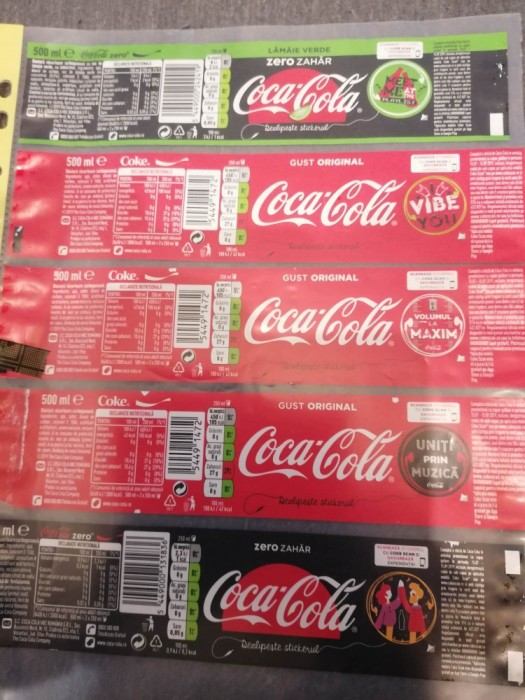 N10 Lot 10 etichete diferite COCA COLA