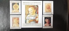 Antigua si Barbuda-Craciun 1992-arta,pictura Ghirlandaio-serie si colita nestampilate MNH(W 2)