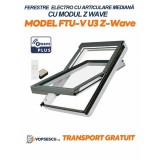 FAKRO FEREASTRĂ ELECTRO CU ARTICULARE MEDIANĂ, CU MODUL Z-WAVE MODEL FTU-V U3 Z-Wave