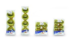 Set 4 globuri 70mm auriu decor glitter stele aurii foto