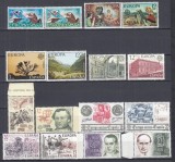 SPANIA 1966/1976/1977/1978/1979/1980/1981/1982 EUROPA CEPT SERII MNH