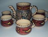 Serviciu vintage ceramic, handmade, Nabeul Tunisia