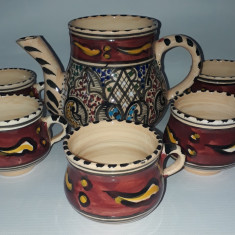 Serviciu vintage ceramic, handmade, Nabeul Tunisia