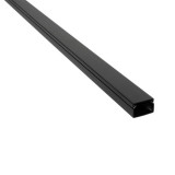 2m. 25x16 PLASTIC CABLE TRUNKING CT2 BLACK, Elmark