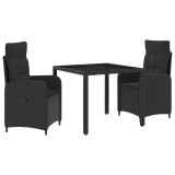 vidaXL Set dining pentru exterior cu pernă 3 pcs 3422292