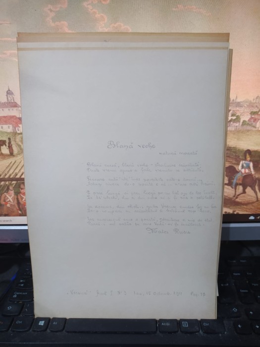 Matei Rusu, 25 poezii scrise de m&acirc;nă de un admirator c. 1930, Blană veche, 082