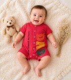 Salopeta de vara pentru bebelusi, corai, Dad (Marime Disponibila: 3 luni)