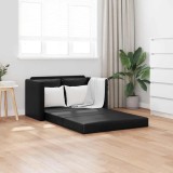 vidaXL Canapea extensibilă 2 &icirc;n 1, negru, 112x174x55cm piele ecologică 353973
