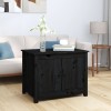 VidaXL Măsuță de cafea, negru, 71x49x55 cm, lemn masiv de pin 820930