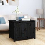 VidaXL Măsuță de cafea, negru, 71x49x55 cm, lemn masiv de pin 820930