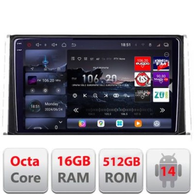 Navigatie Toyota Auris 2017- Edotec Kit-AURIS 8 core QLED 2K 16+512 360 Android Waze USB Navigatie Internet Youtube Radio CarStore Technology foto