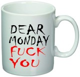 Cana alba personalizata &quot;Dear Monday&quot;, INOVATIX&reg;. 330ml