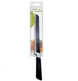 Cutit cu lama zimtata si maner negru,32 cm, Oem