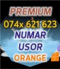 Numar Platina Orange 074x.621.623 - VIP, Usor, Aur - Cartela SIM Reincarcabila Noua