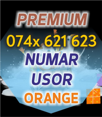 Numar PLATINA Orange - 074x.621.623 - Usor aur VIP cartela numere usoare cartele foto