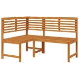 Cumpara ieftin Banca de colt pentru gradina, 140 cm, lemn masiv de acacia