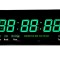 Ceas digital de perete cu display mare si afisaj Verde, JH4622