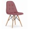 Scaun stil scandinav, Artool, Dumo, catifea, lemn, roz inchis, 45x53x84 cm