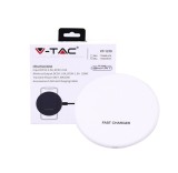 Incarcator Wireless V-TAC, Incarcare Rapida, Universal, Alb/Negru/Gri, Protectie Supraincarcare, USB-C