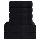 Set prosoape FROGN 6 piese, negru, 360 g/m&sup2;