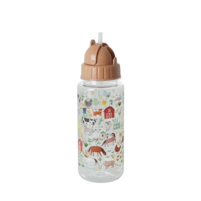 RICE Trinkflasche Kinder - Farm Print, 450 ml, kunststoff foto