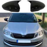 Cumpara ieftin Set Capace oglinzi tip BATMAN SKODA OCTAVIA 3 (2013-2020) negru lucios