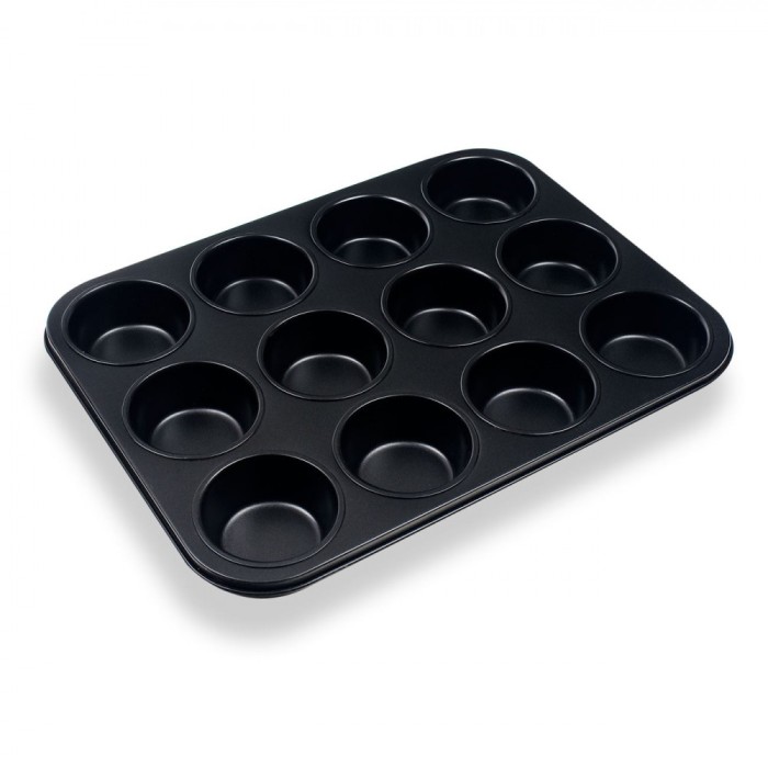 Tavă Copt Moumou, 35x26.5x2.8 cm, 12 Forme, Negru