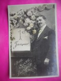 HOPCT 12022 ANUL 1911 FELICITARE VECHE-BARBAT - ELEGANT -FRANTA-ROMANTICA -EUROPA -CIRCULATA